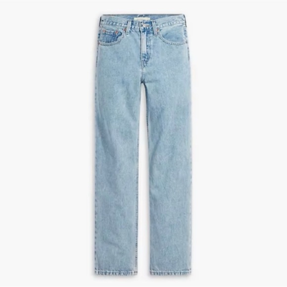 28 Levi’s Low Pro Straight Leg Denim Jeans Women’s Light Blue Gray Acid Wash - Picture 11 of 11